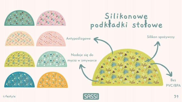 SASSI Килимок підкладка силіконова на стіл Єдиноріг Навчання їжі — фото 3