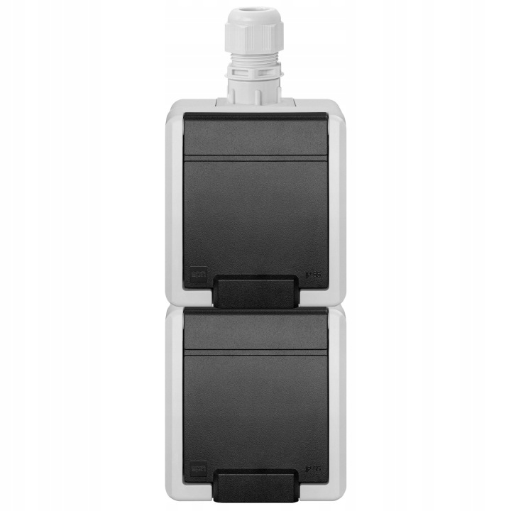 Dvojitá Nástěnná Zásuvka IP65 AQUANT-2K-G2/V2/EPN