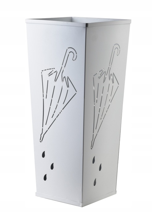 STOJAK NA PARASOLE PARASOLKI PARASOLNIK CEDRIC METALOWY BIAŁY 48CM PARASOL