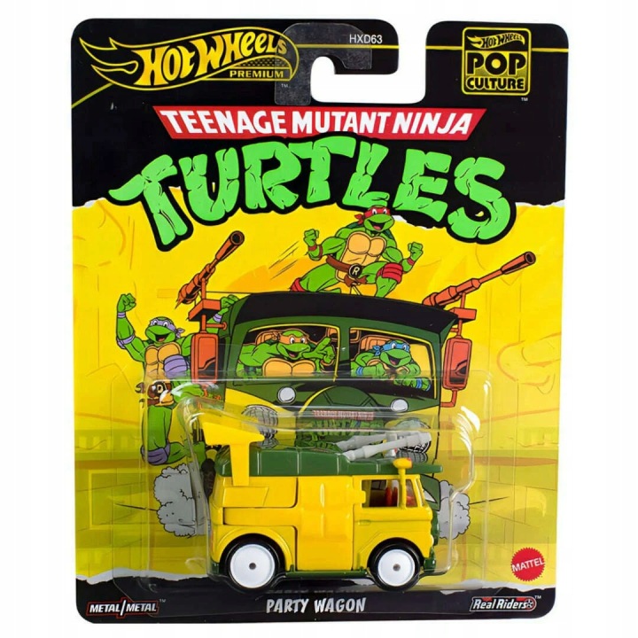 HOT WHEELS Преміум POP CULTURE Teenage Mutant Ninja Turtles Вечірка Вагон