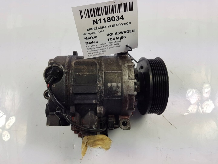 Compresseur Climatisateur air conditionné VOLKSWAGEN TOUAREG et 6.0 W12 BJN