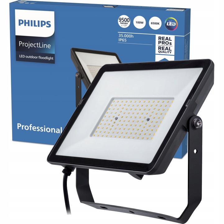 Led Osvětlovač Philips Lampa 100W 9500lm 6500K IP65 Halogen Projectline