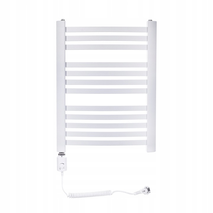 Koupelnový žebříkový radiátor Vinolli Caro elektrický 600 W 75x58 cm Bílý