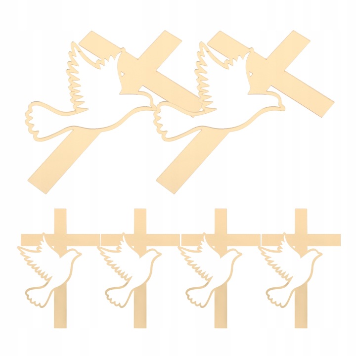 6 шт. Пластиковий Dove Cross Cake Декорації для Christian Celebrations — фото 5