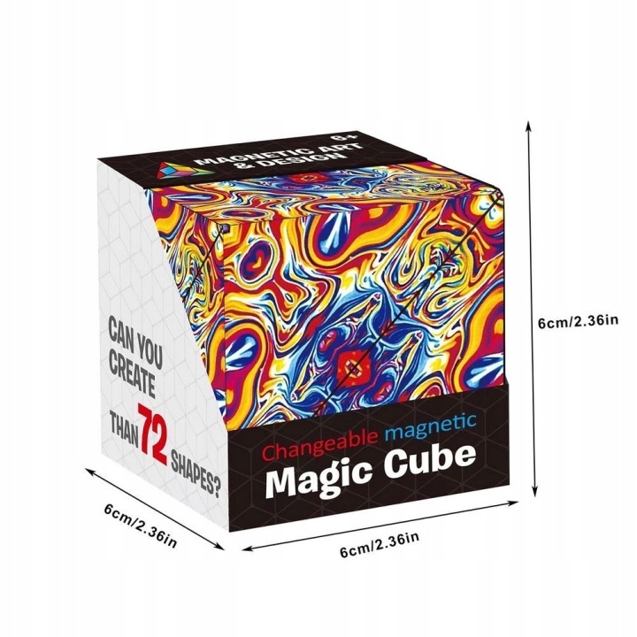 Фіджет MagicCube Кубик Антистрес Антистрес Магнітна Кольорова 1 — фото 2