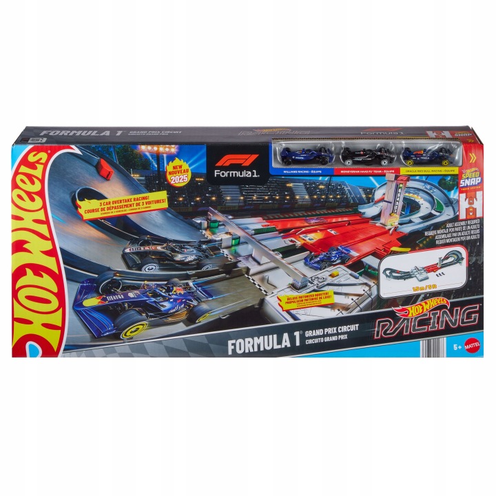 HOT WHEELS RACING формула 1 GRAND PRIX CIRCUIT набір треків + 3 машинки
