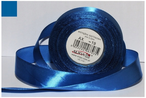 Стрічка атласна Темна Синя 6mmx32m — фото 2