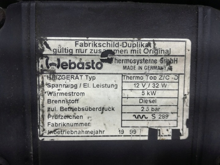 Mercedes-Benz SLK R170 2000 Încălzire parcare Webasto 7