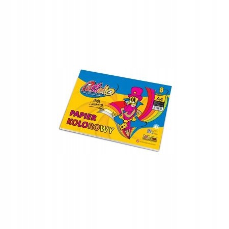 Папір кольоровий A4 Pastello 8 аркушів 80 g/m²