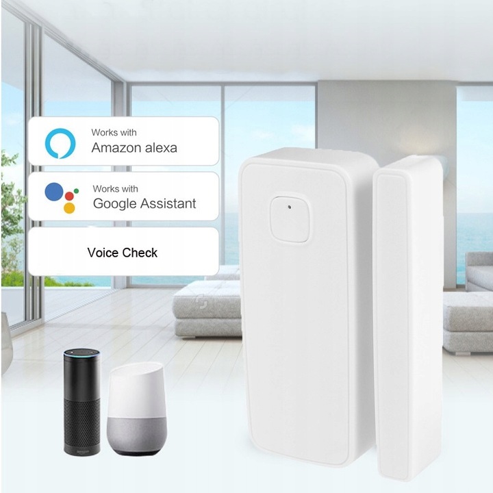 INTELIGENTNY CZUJNIK OTWARCIA DRZWI I OKNA TUYA WIFI KONTAKTRON SMART HOME