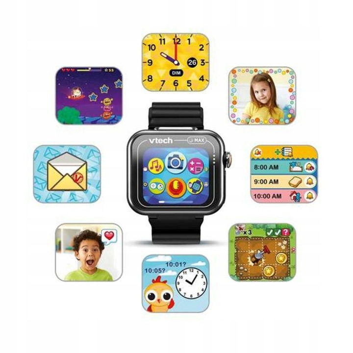 VTECH KidiZoom Smartwatch MAX Годинник електронний чорний — фото 3