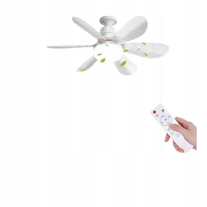 Stropní Ventilátor 52 CM S Led Osvětlením Dálkový Ovladač E27 Tichý Dbfairy
