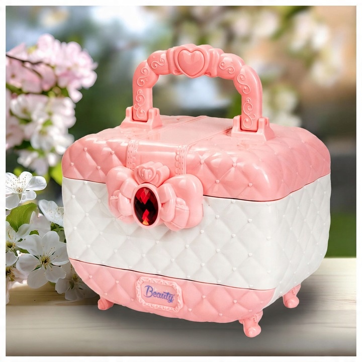 COSMETIC CASE FOR GIRLS MAKE UP SHADOWS GLITTER VARNISHES MIRROR Brand click4TOYS