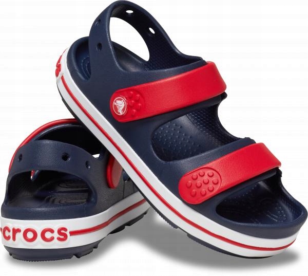 CROCS сандалі дитячі темно-синьо червоне на липучках 22-23 1J1A (вживаний) — фото 2