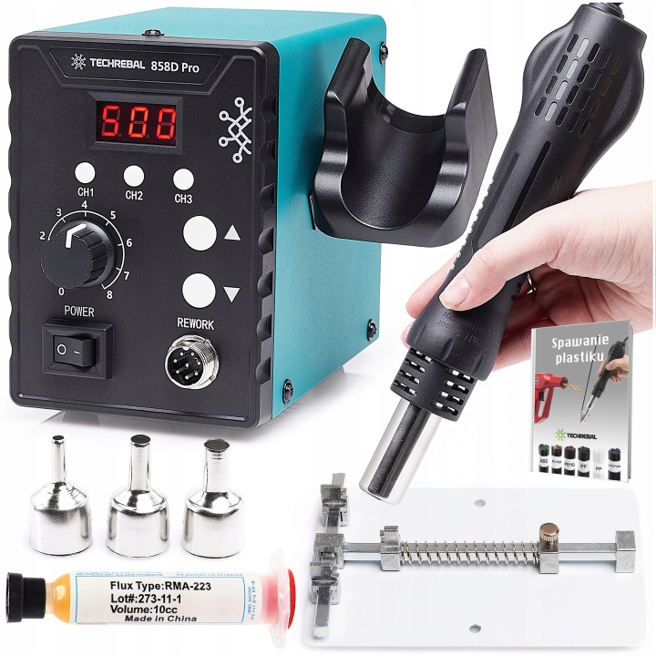 Pájecí Sada Techrebal 858D Pro Hot Air Držák Pcb Tavidlo RMA-223