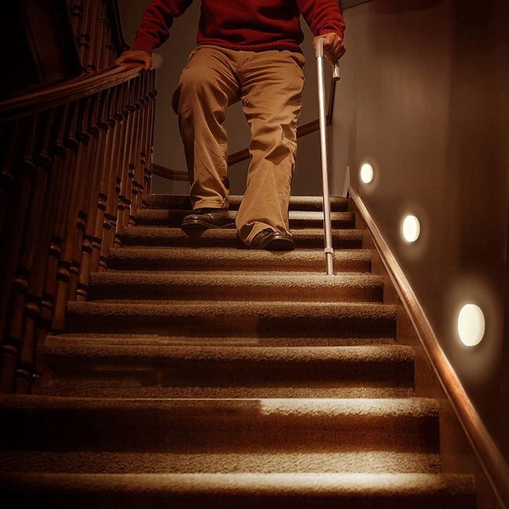 LAMPKA DO SYPIALNI 10 LED ŚCIEMNIANIE 5% CZUJNIK RUCHU MOCNA BATERIA CIEPŁA