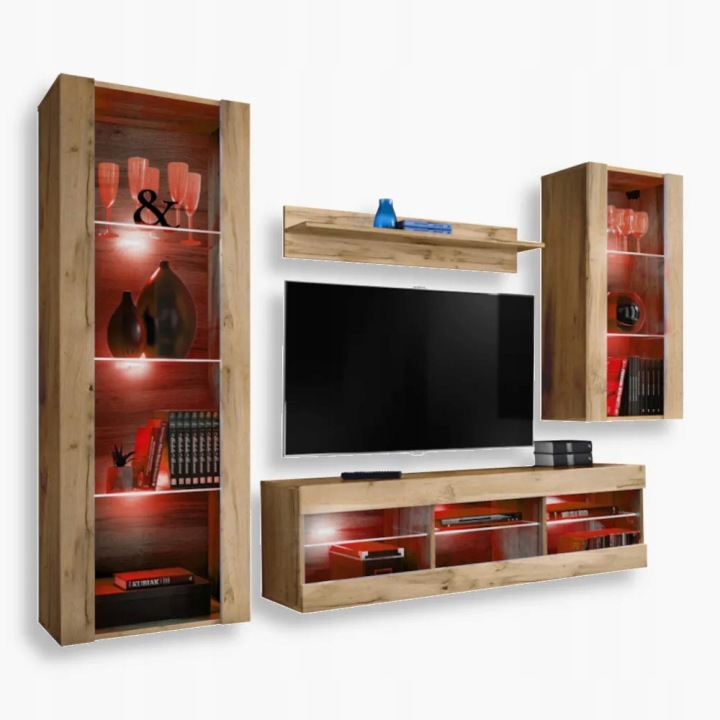 komodee Tivoli Medio Rtv sada do obývacího pokoje Dub Wotan Rgb Led