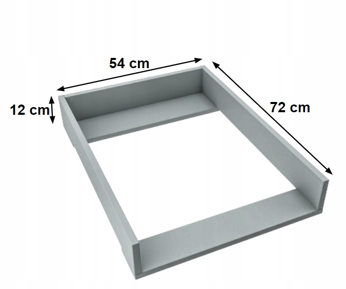 Пеленальник Накладка на Комод Hemnes 50 см IKEA 72x54 см Сірий Простий — фото 5
