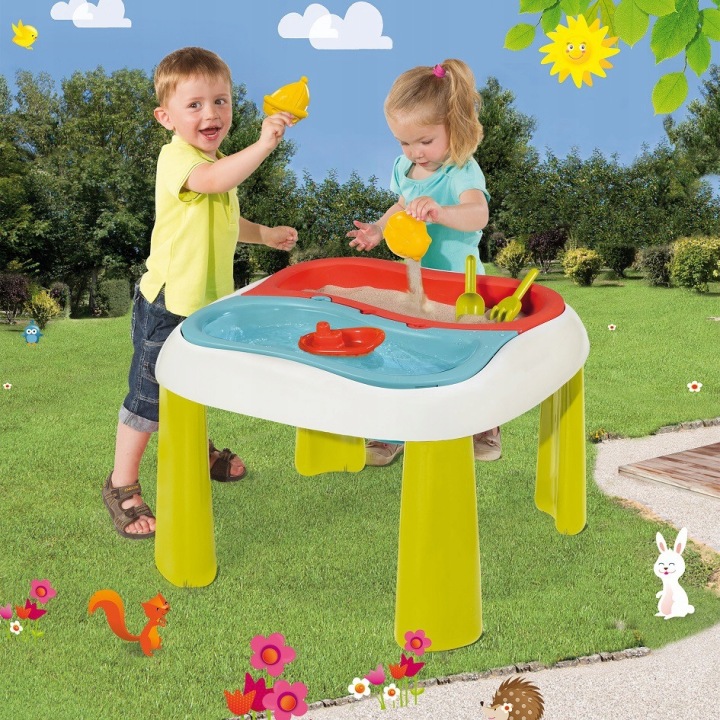 SMOBY STÓŁ WODNY STOLIK PIASKOWNICA 2W1 PRZYKRYWKA Marka Smoby