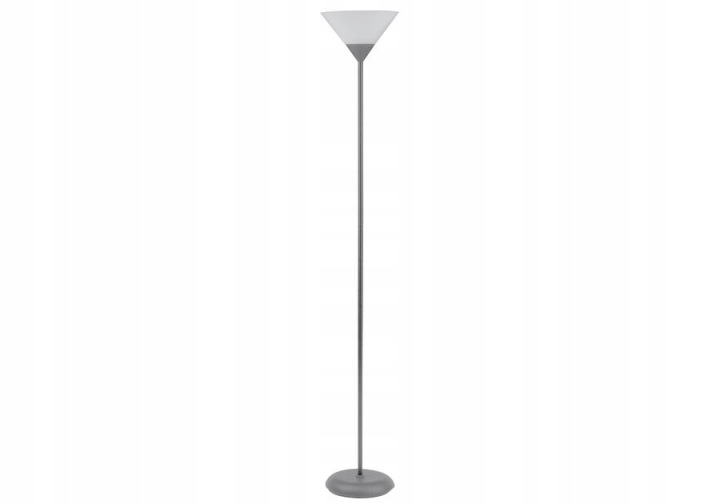 Stojací podlahová lampa Juna stříbrno-bílá