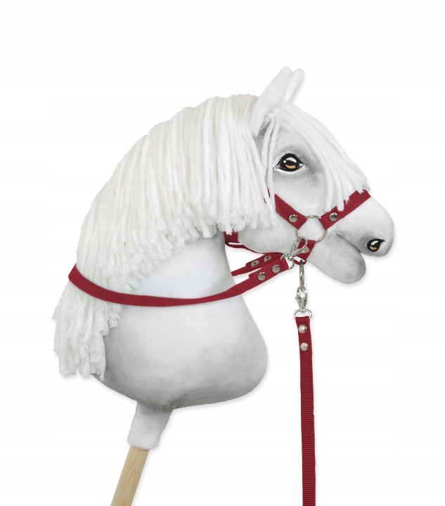 Поводи для коня Hobby Horse - бордові — фото 3