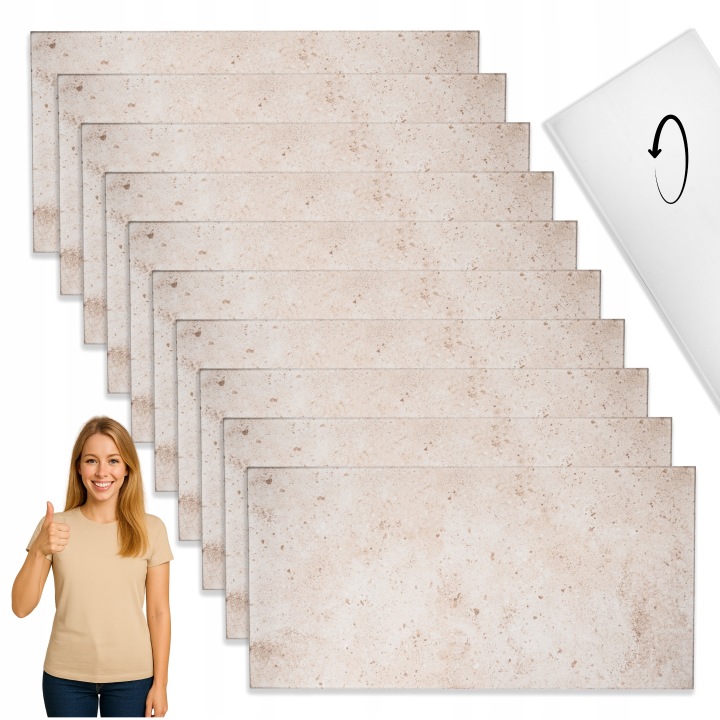 Nástěnný panel Xps 100x50 Cihlová omítka 10 Ks 5 m² Dekorace Beton Loft 114XL