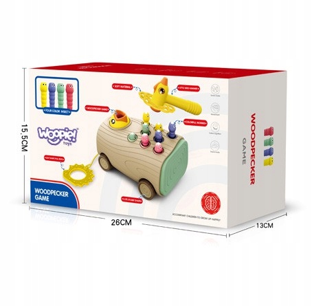 GRA ZRĘCZNOŚCIOWA MAGNETYCZNA NAKARM PTASZKA MONTESSORI DZIĘCIOŁ WOOPIE Kod producenta 44237