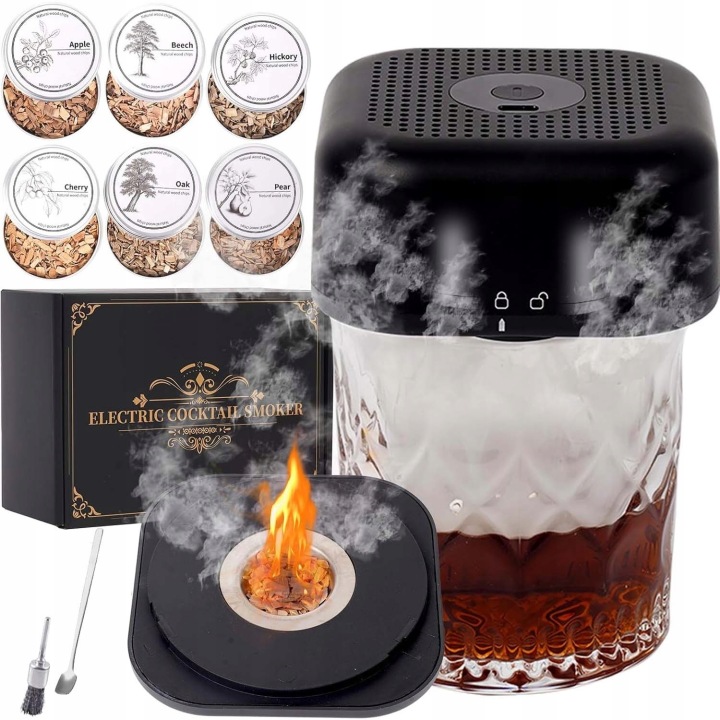 Sada Na Uzení Whisky Smoker Elektrický Dřevěný Dárek Pro Tatínka