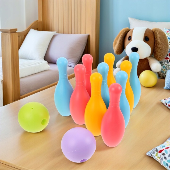 2 Набори Асорті Color Kids Боулінг Toy Набір Легкі пластикові шпильки і кульки — фото 9