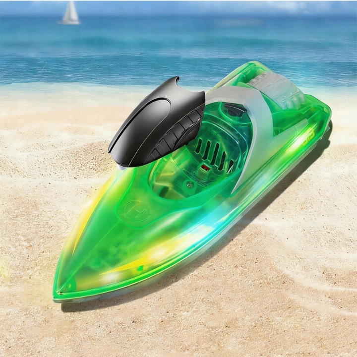 ZDALNIE STEROWANA MOTORÓWKA LED 15 км/год швидкий човник RC 2 батарейки 120 хв — фото 6