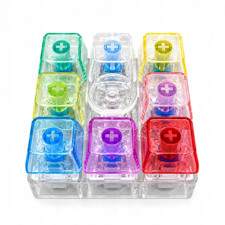 Fidget Clicker Brelok LED 9 Кнопок Іграшка Антистрес Сенсорна