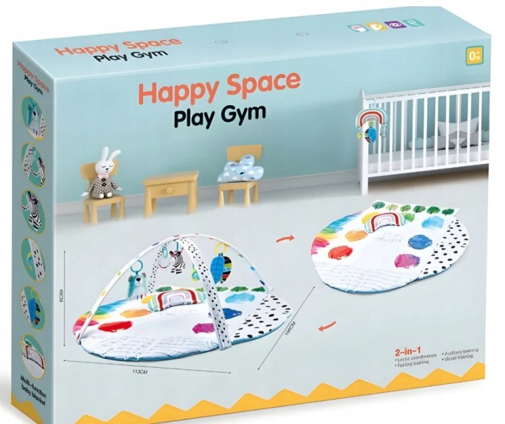 Килимок розвивальний для немовлят 2 в 1 кругла супер м'яка Tobbi-Toys — фото 2