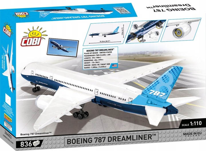 B381 Конструктор Cobi Літак BOEING 787 DREAMLINER (вживаний) — фото 3