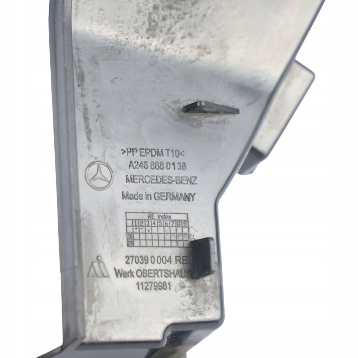 Mercedes W246 Vzduchový kanál Lednice vpravo A2468880138 12