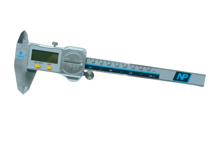 Voděodolné Np Tools Elektronické posuvné měřítko třída IP67 rozsah 0-150 mm