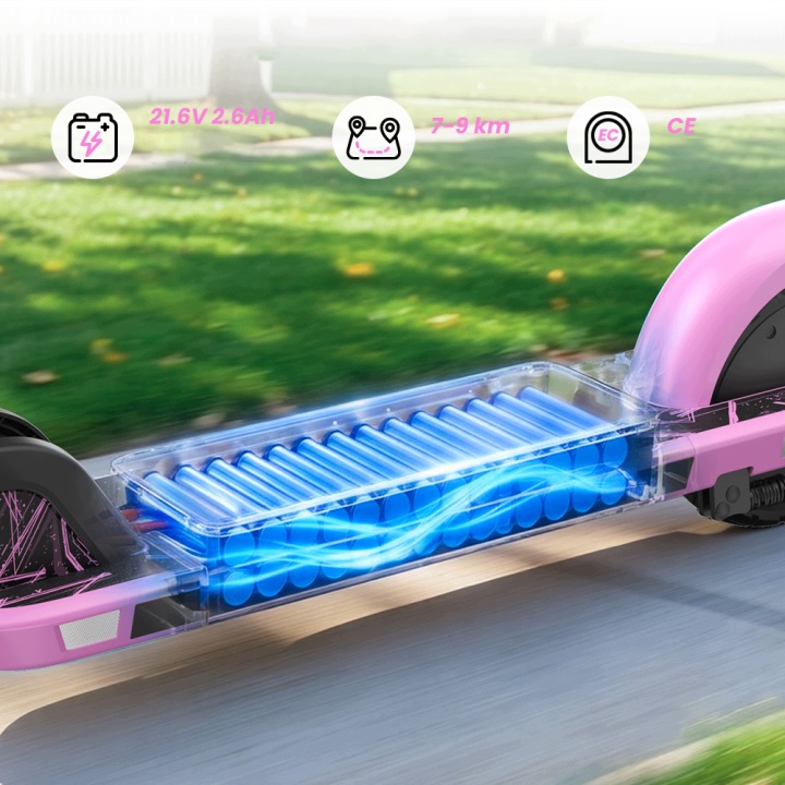Самокат електричний для дітей LED 6,5 дюйма 150 Вт 8 км 21.6V2.6AH BT PL — фото 5