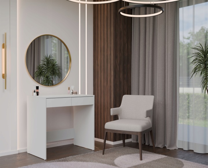 Письмовий стіл TopEshop білі прямокутні з 2 шухлядами 81x50x80 см (після повернення) — фото 4