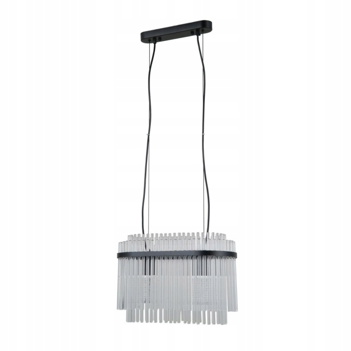 Závěsná lampa Pendel Zwis Bonte Černá Sklo 2xE27 40W Nastavitelná Italux