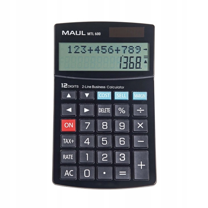 Калькулятор Business Pro Mtl 800 Maul 12-Позиційний Чорний Дворядковий Чорний