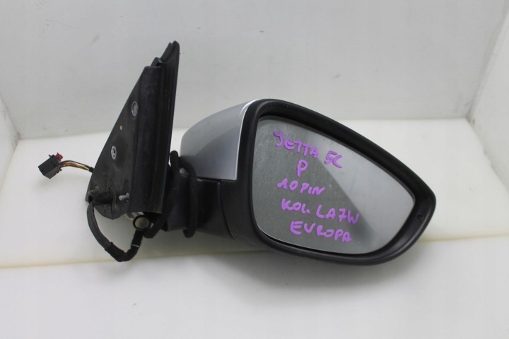 SPECCHIETTO RETROVISORE Destro 10PIN VW JETTA VI 5C delle ruote. LA7W 10-14 EUROPA
