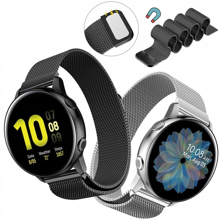 Ремешок samsung watch active 2. Часы галакси вотч актив 2 миланский ремеш. galaxy watch active 2 44мм миланская петля. самсунг watch active 2 40mm миланская петля. двойной ремешок для samsung watch active 2.