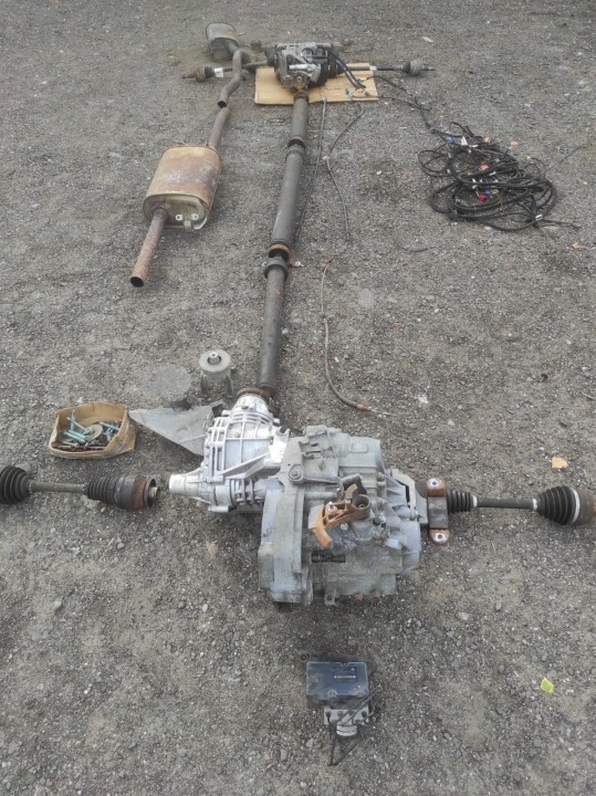 VW T5 2.5 TDI NAPED 4X4 SWAP Boîte de vitesse Différentiel REDUKTOR Arbre moteur Demi axe Échappement Câblage
