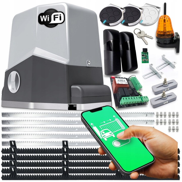 Set Pohon Pro Posuvnou Bránu lampa pohonu ovladače 600 kg Wifi automat