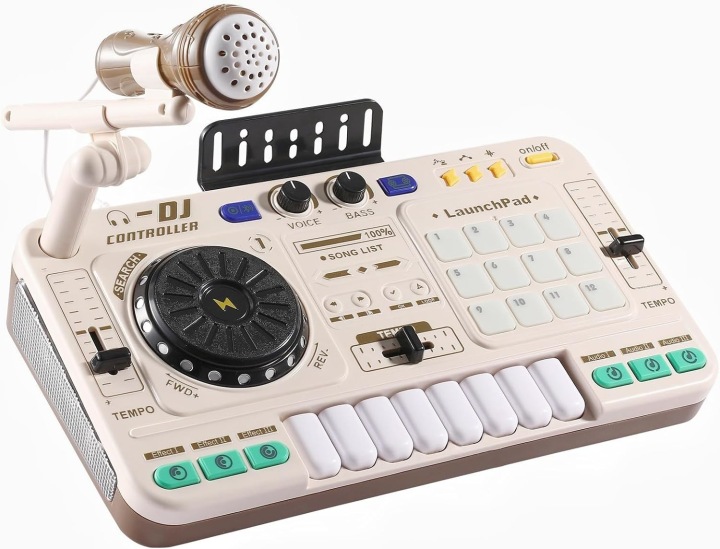 Консоль DJ для дітей інтерактивний стіл міксер музичний мікрофон BLUETOOTH — фото 4