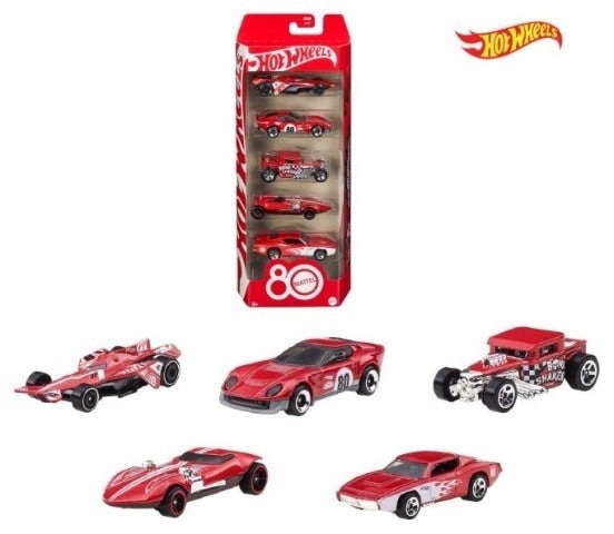 Набір 5 машинок HOT WHEELS 5 шт. 80-річчя MATTEL JGK08 — фото 2