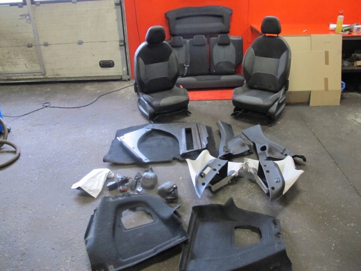 CITROEN C3 II 2 SC seat PRZEKLADKA PRZEROBKA VAN tension belts rear part seats running board