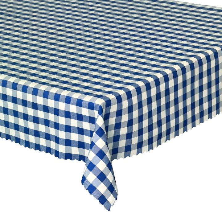 Ubrus odolný proti skvrnám na stůl Greta XL Kratka Modrá Granátová 140x240 cm