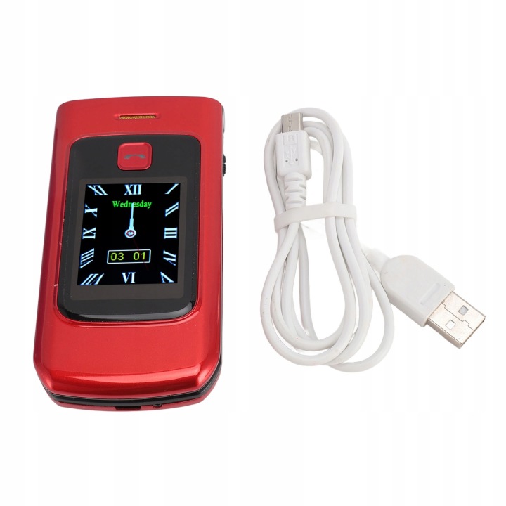 Senior Flip Cell Телефон Big Button Clear Loud Звук 4800 мАг Dual XE — фото 2