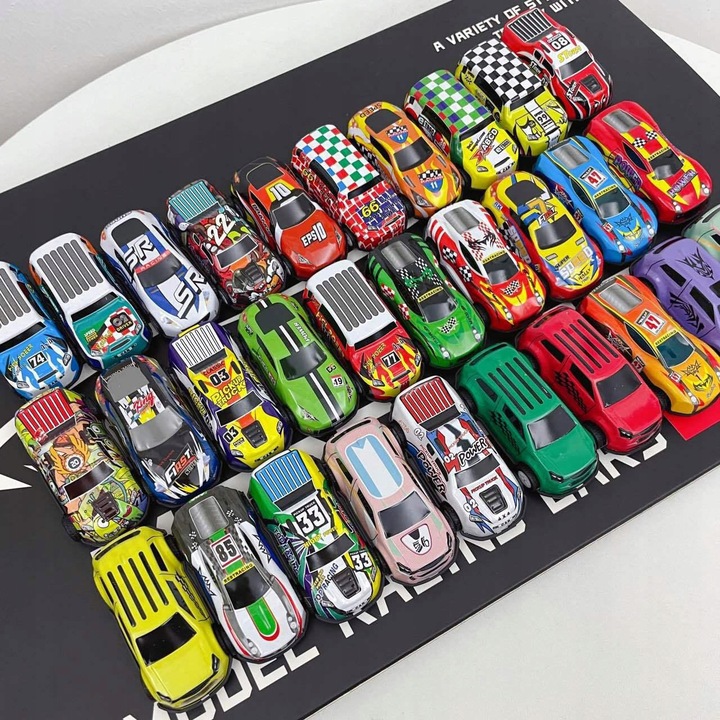 LARGE SET OF CARS METAL CARS RESORAKI CAR WITH DRIVE + ACCESSORIES Main color multicolor