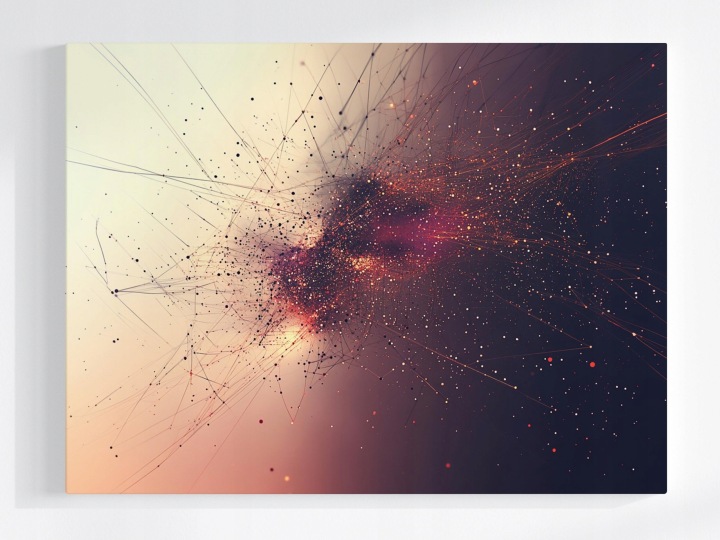 Plakát Kosmos Galaxie Souhvězdí Neuronová Síť 100x75